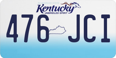 KY license plate 476JCI
