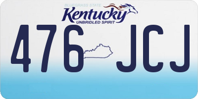 KY license plate 476JCJ