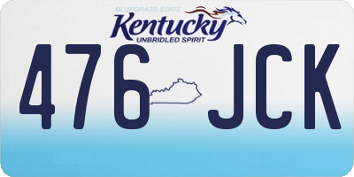 KY license plate 476JCK