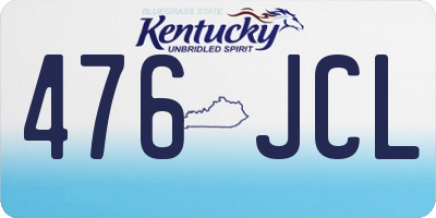 KY license plate 476JCL