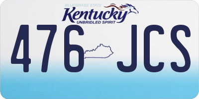 KY license plate 476JCS