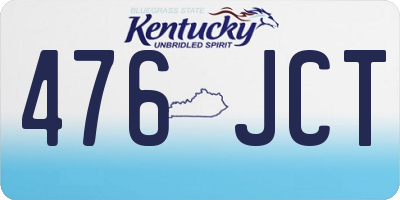 KY license plate 476JCT