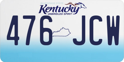 KY license plate 476JCW