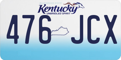 KY license plate 476JCX