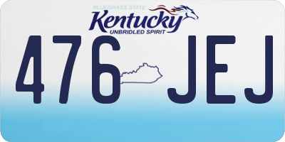 KY license plate 476JEJ