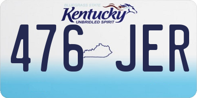 KY license plate 476JER