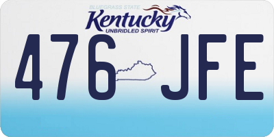 KY license plate 476JFE
