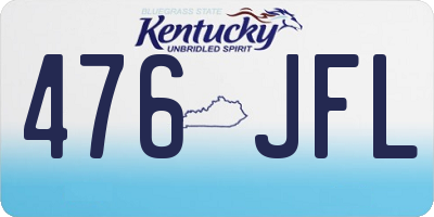 KY license plate 476JFL