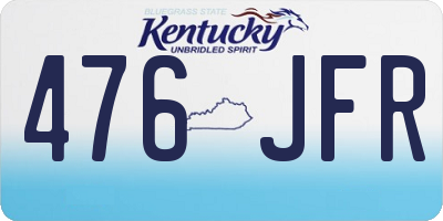 KY license plate 476JFR