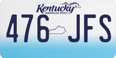 KY license plate 476JFS