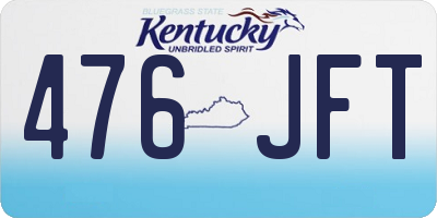 KY license plate 476JFT