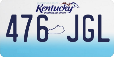 KY license plate 476JGL