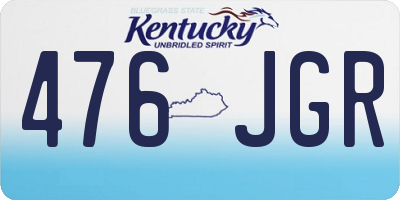 KY license plate 476JGR