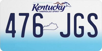 KY license plate 476JGS
