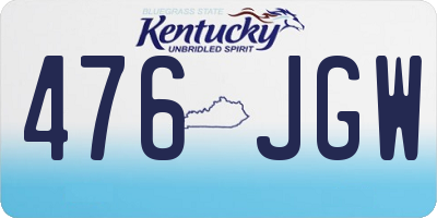 KY license plate 476JGW