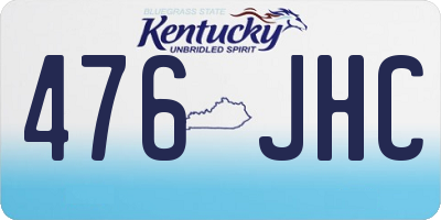 KY license plate 476JHC