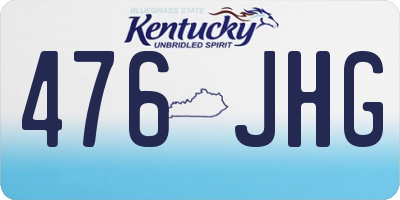 KY license plate 476JHG