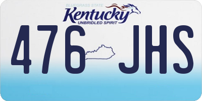 KY license plate 476JHS