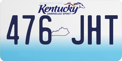 KY license plate 476JHT