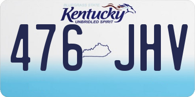 KY license plate 476JHV
