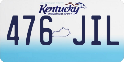 KY license plate 476JIL