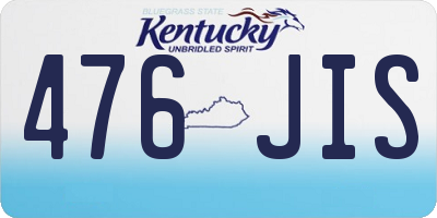 KY license plate 476JIS
