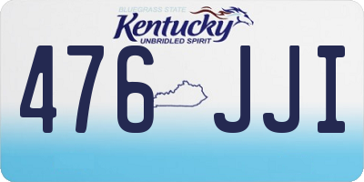 KY license plate 476JJI
