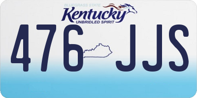 KY license plate 476JJS