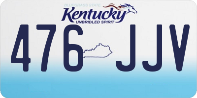 KY license plate 476JJV