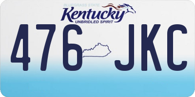 KY license plate 476JKC