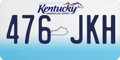 KY license plate 476JKH
