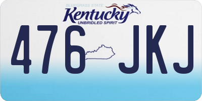 KY license plate 476JKJ