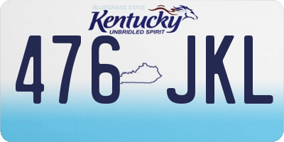 KY license plate 476JKL