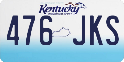 KY license plate 476JKS