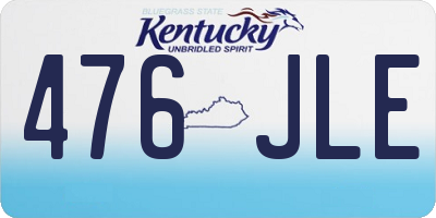 KY license plate 476JLE