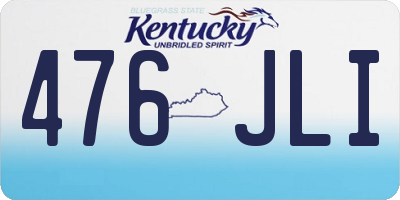 KY license plate 476JLI
