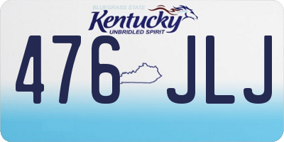 KY license plate 476JLJ