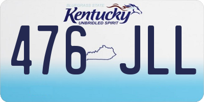 KY license plate 476JLL