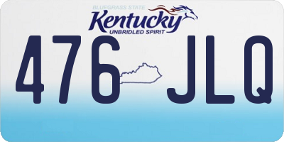 KY license plate 476JLQ