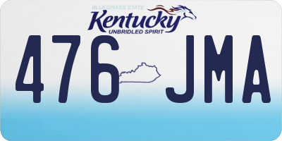 KY license plate 476JMA