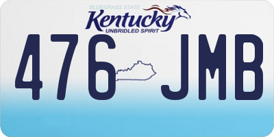 KY license plate 476JMB