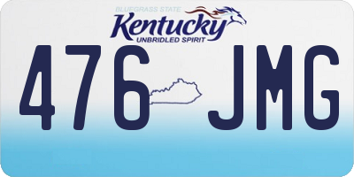 KY license plate 476JMG