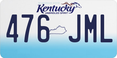KY license plate 476JML