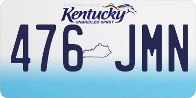 KY license plate 476JMN