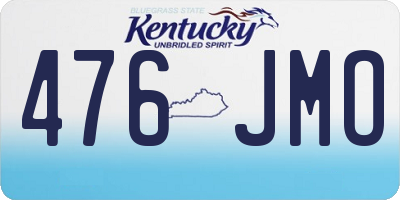 KY license plate 476JMO