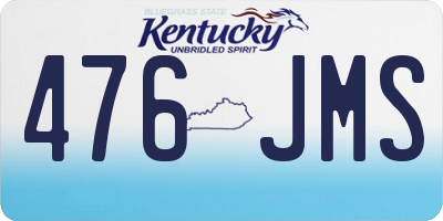 KY license plate 476JMS