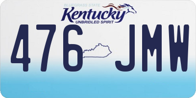 KY license plate 476JMW