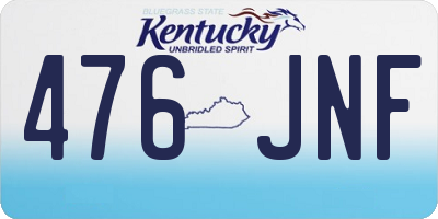 KY license plate 476JNF