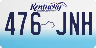 KY license plate 476JNH