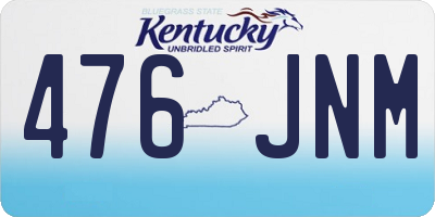 KY license plate 476JNM
